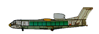Компоновочная схема транспортного (грузового) варианта самолёта Бе-200