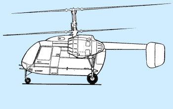 Компоновка вертолёта Ка-26 с грузопассажирской кабиной