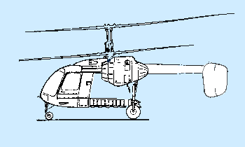 Компоновка вертолёта Ка-26 с грузовой платформой