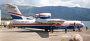 Самолёт Бе-200 на авиасалоне в Геленджике. 2000 г