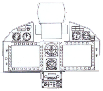 Приборная доска передней кабины самолёта СР-10