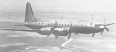 Первый опытный самолёт Ил-18 с двигателями АШ-73 (1946 г.)